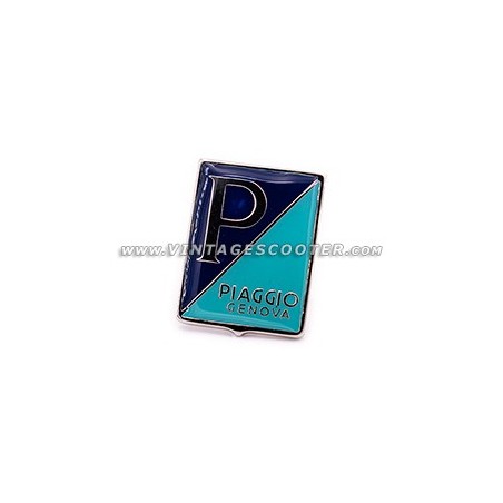 Emblème de calandre émaillé Piaggio "GENOVA" à broches
